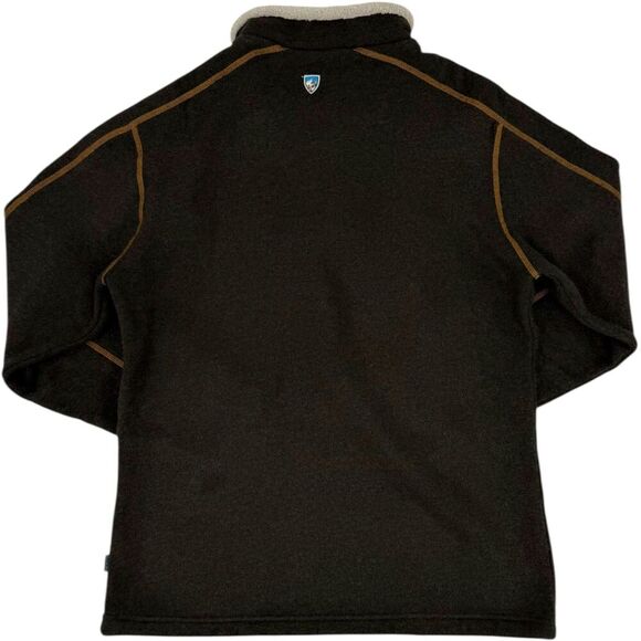 Kuhl Men's EUROPA Alfpaca Fleece Quarter Zip Espresso Brown Large - Picture 3 of 12